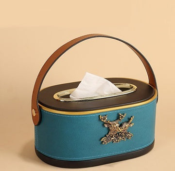 Teal & Brown Tissue Dispenser