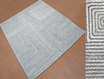 IVORY GREY POLYESTER RUG