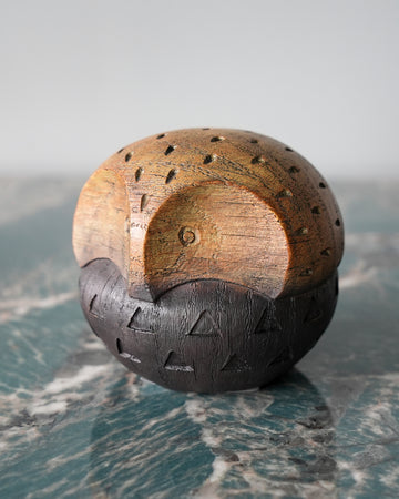 Solid Wood Owl Sculpture