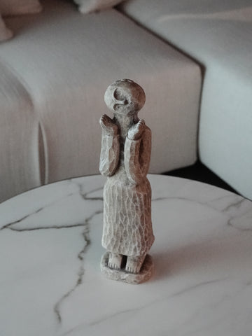 Tall Wooden Art Statue