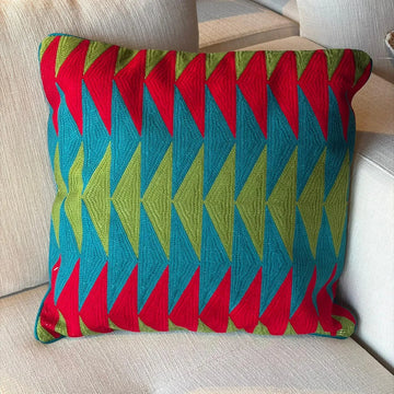 Embroidered Throw Pillow