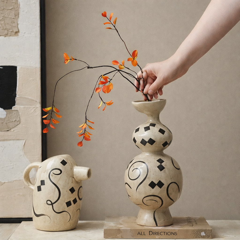 Square Circle Pattern Pot