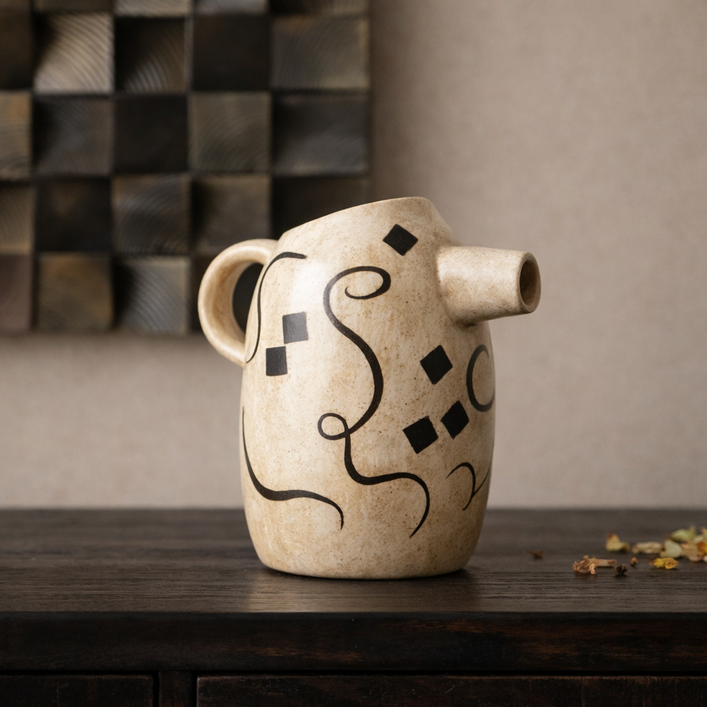 Square Circle Pattern Pot