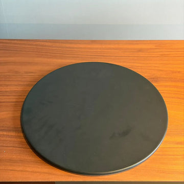 Round Black Décor Tray