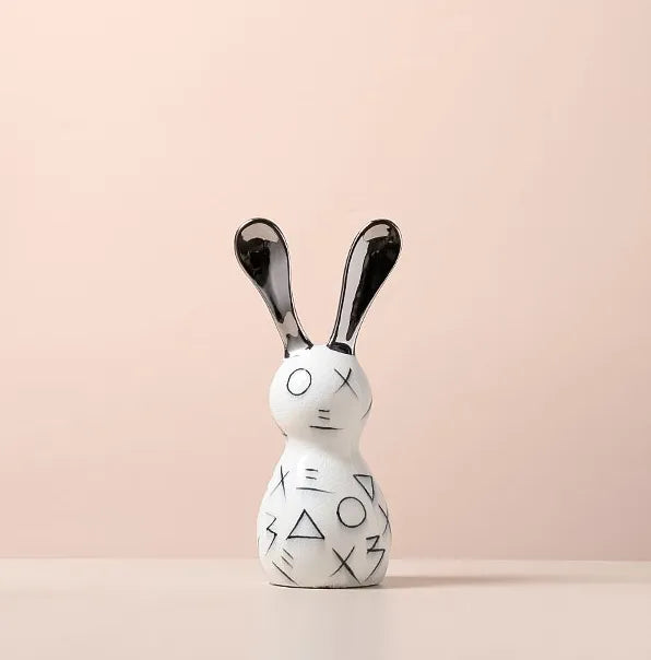 Geometric Rabbit Silver