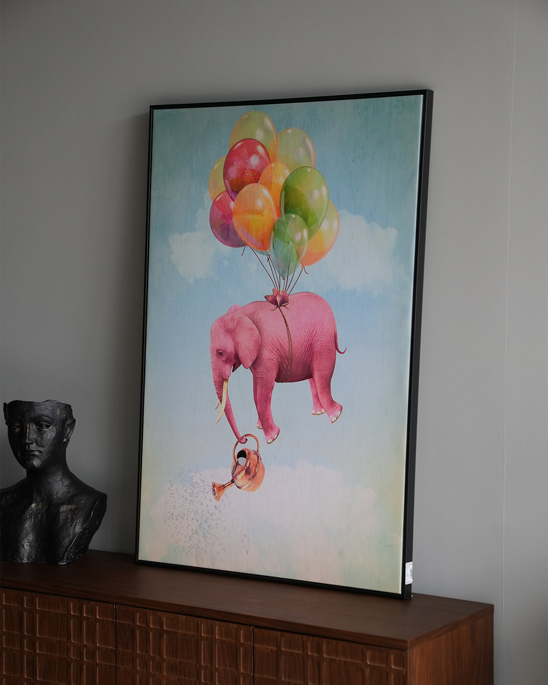 Minimalist Single-Frame Spray Paint Wall Art