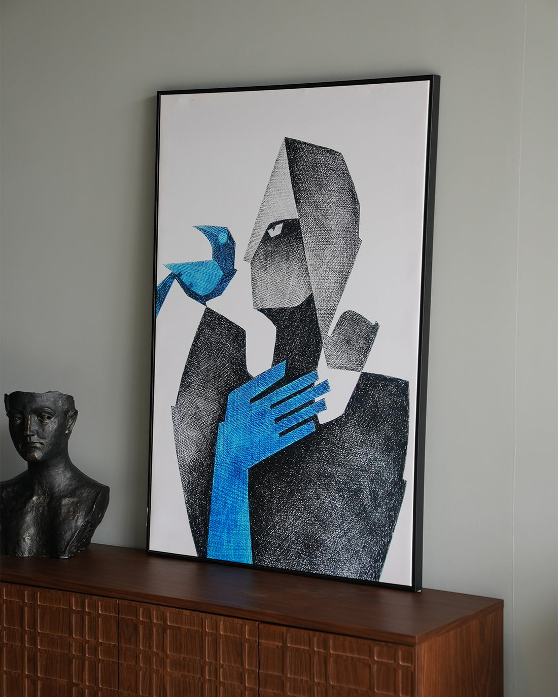 Single-Frame Spray-Paint Wall Art