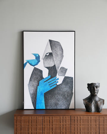 Single-Frame Spray-Paint Wall Art