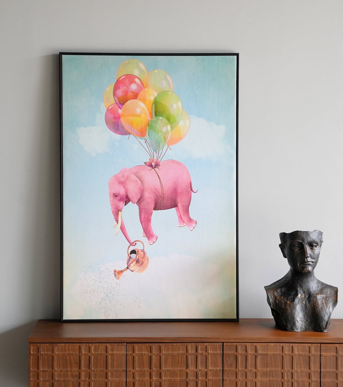 Minimalist Single-Frame Spray Paint Wall Art