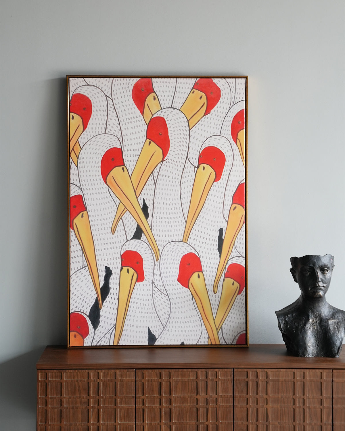 Minimalist Spray-Paint Single-Frame Wall Art