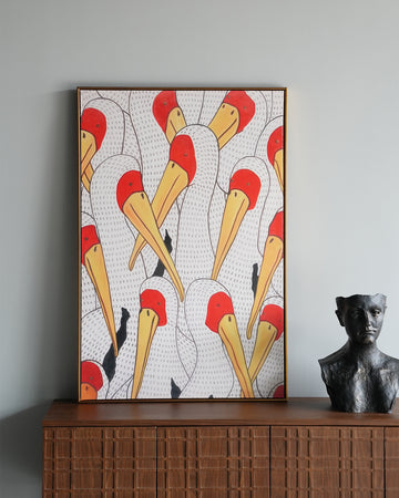 Minimalist Spray-Paint Single-Frame Wall Art