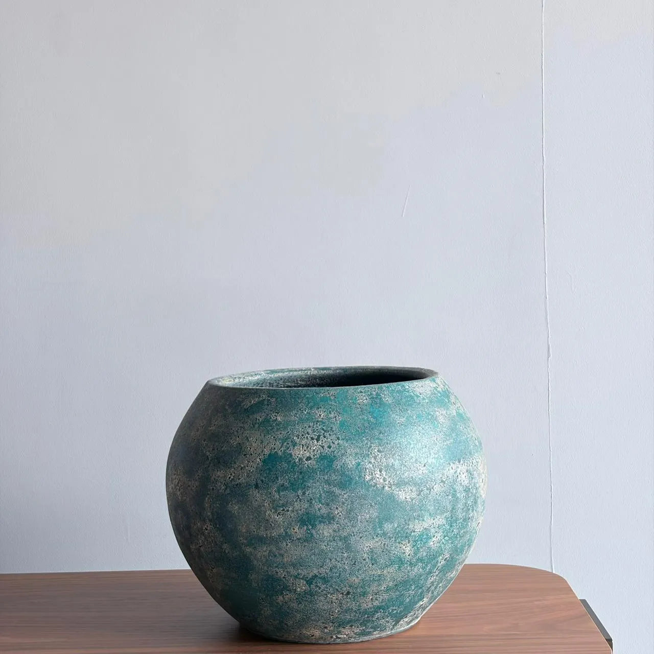 Aqua Stone Bowl Planter