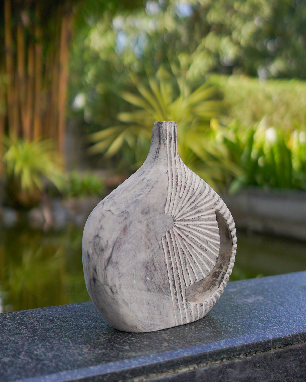 WOODEN VASE