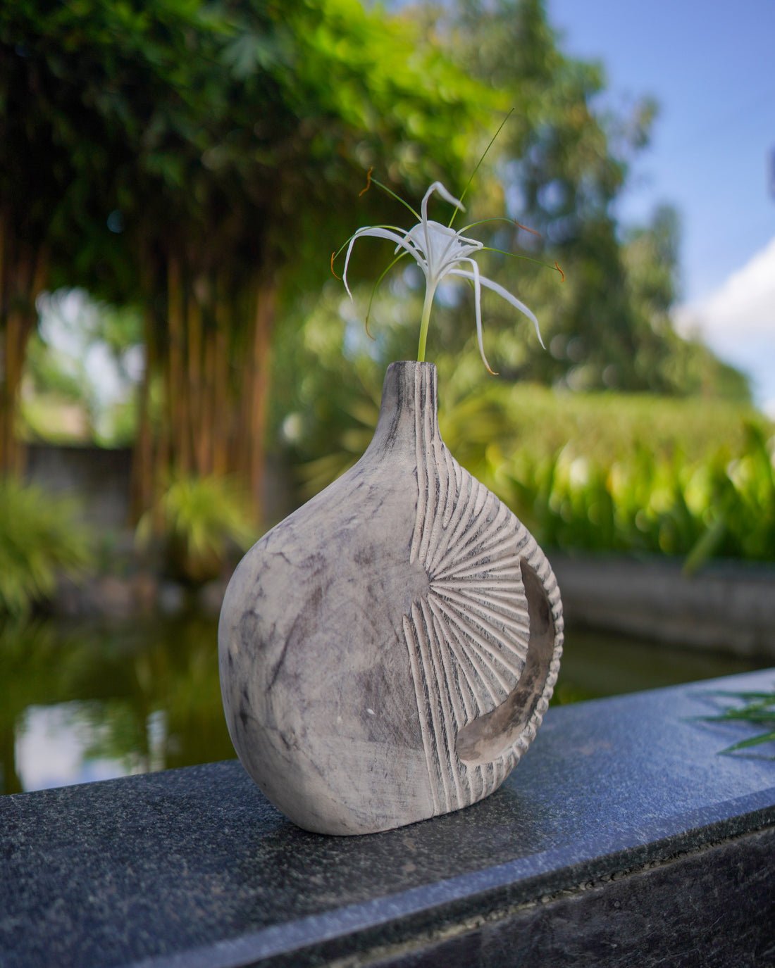 WOODEN VASE