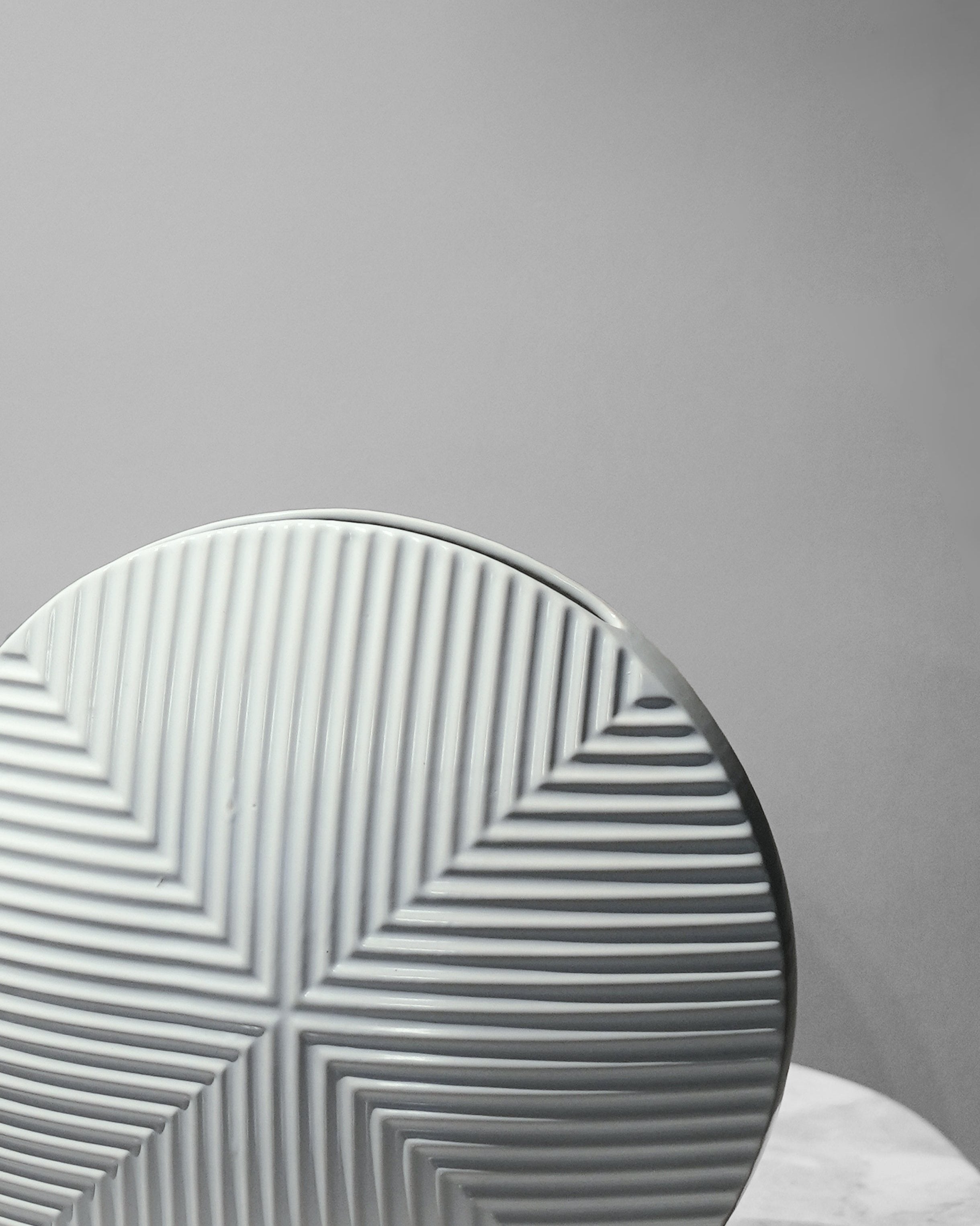 Geometric White Ceramic Decorative Bowls
