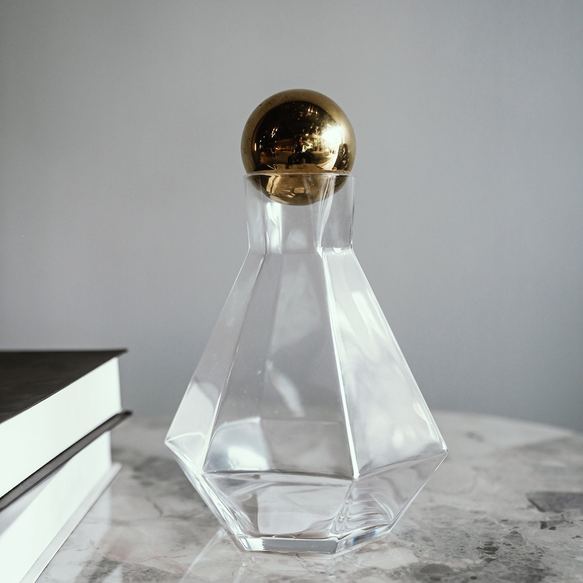 HEXAGONAL GLASS BOTTLE