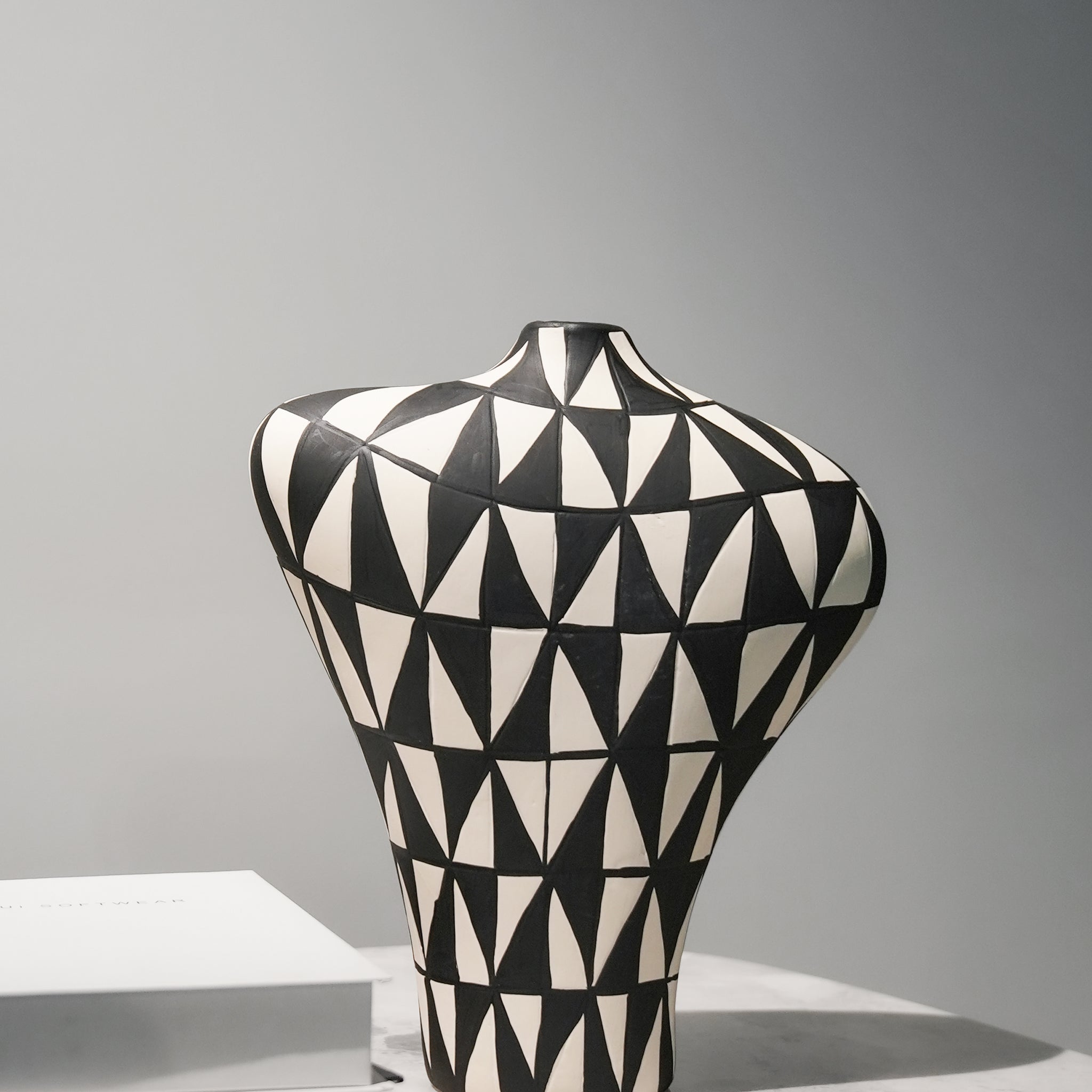 Elegant Black and white vase