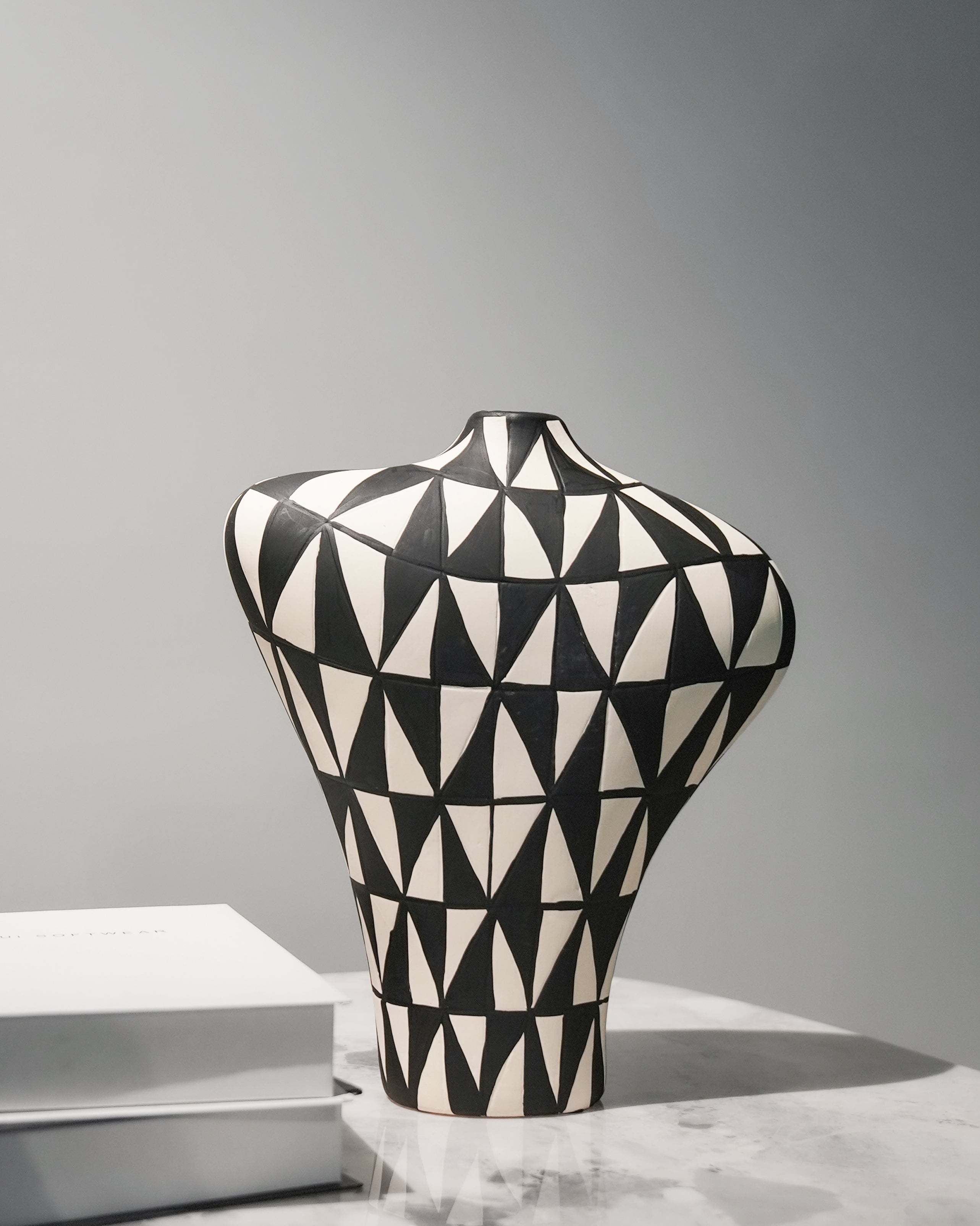 Elegant Black and white vase