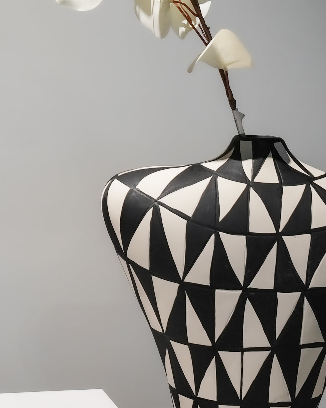 Elegant Black and white vase