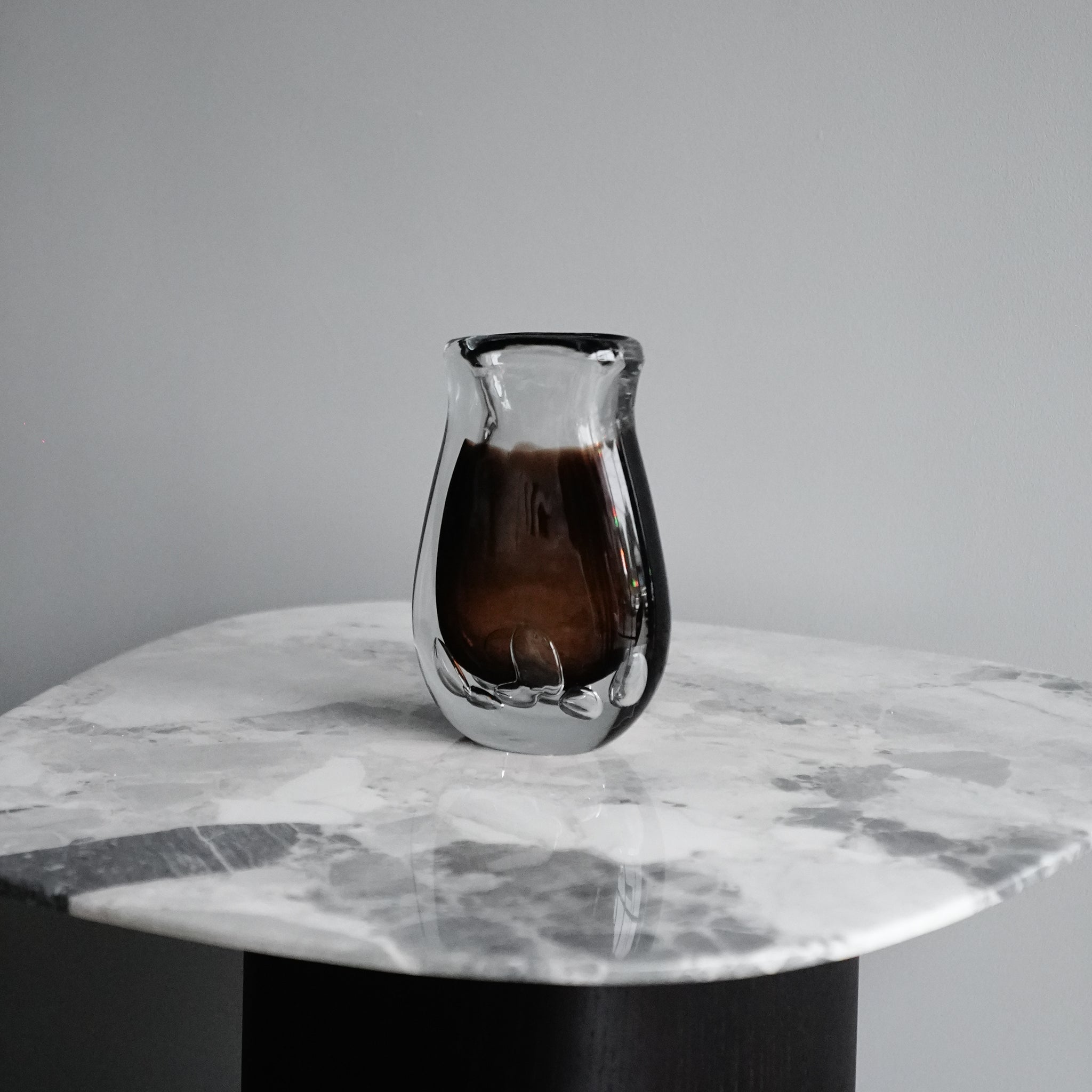 Brown glass vase