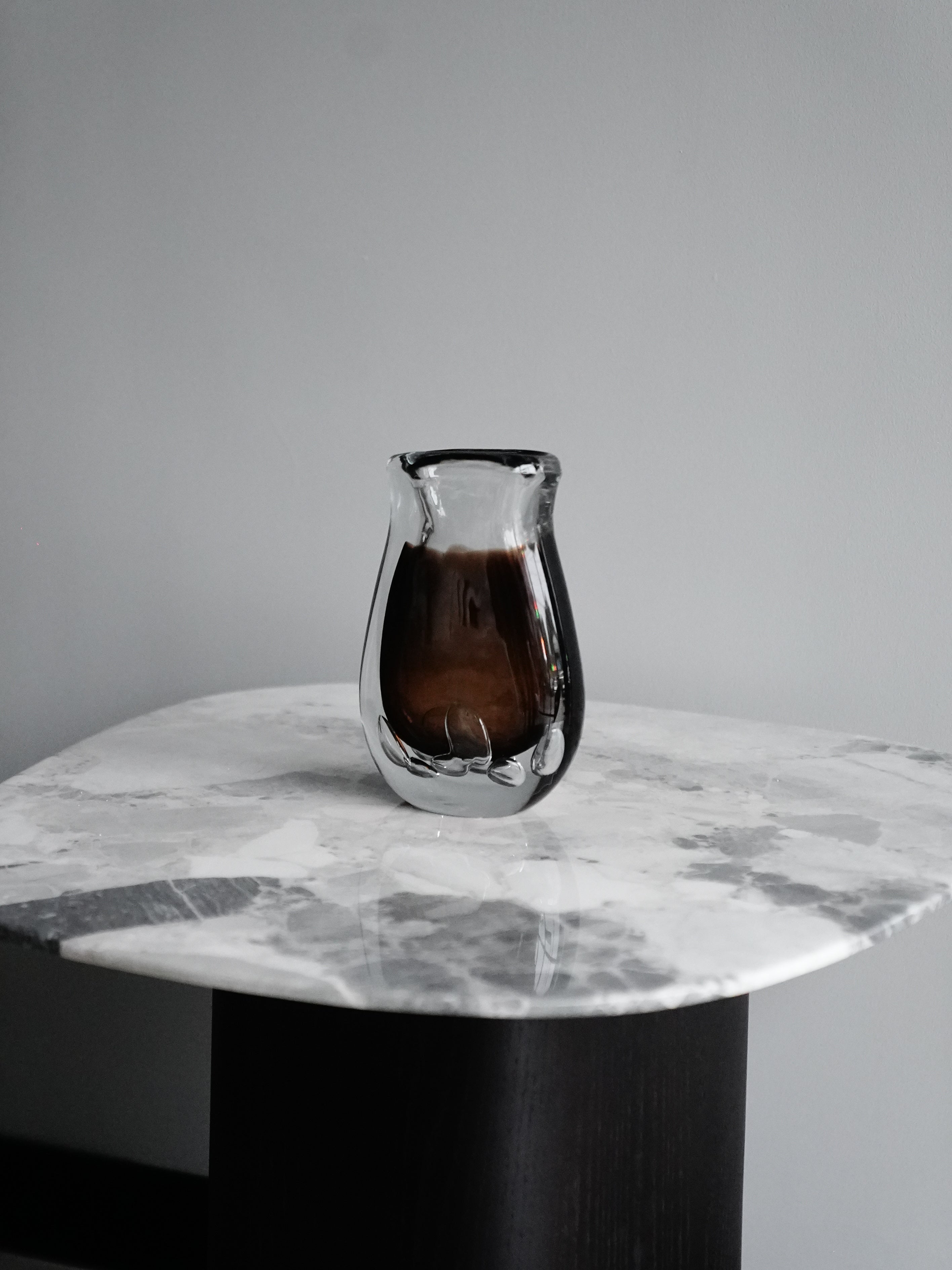 Brown glass vase
