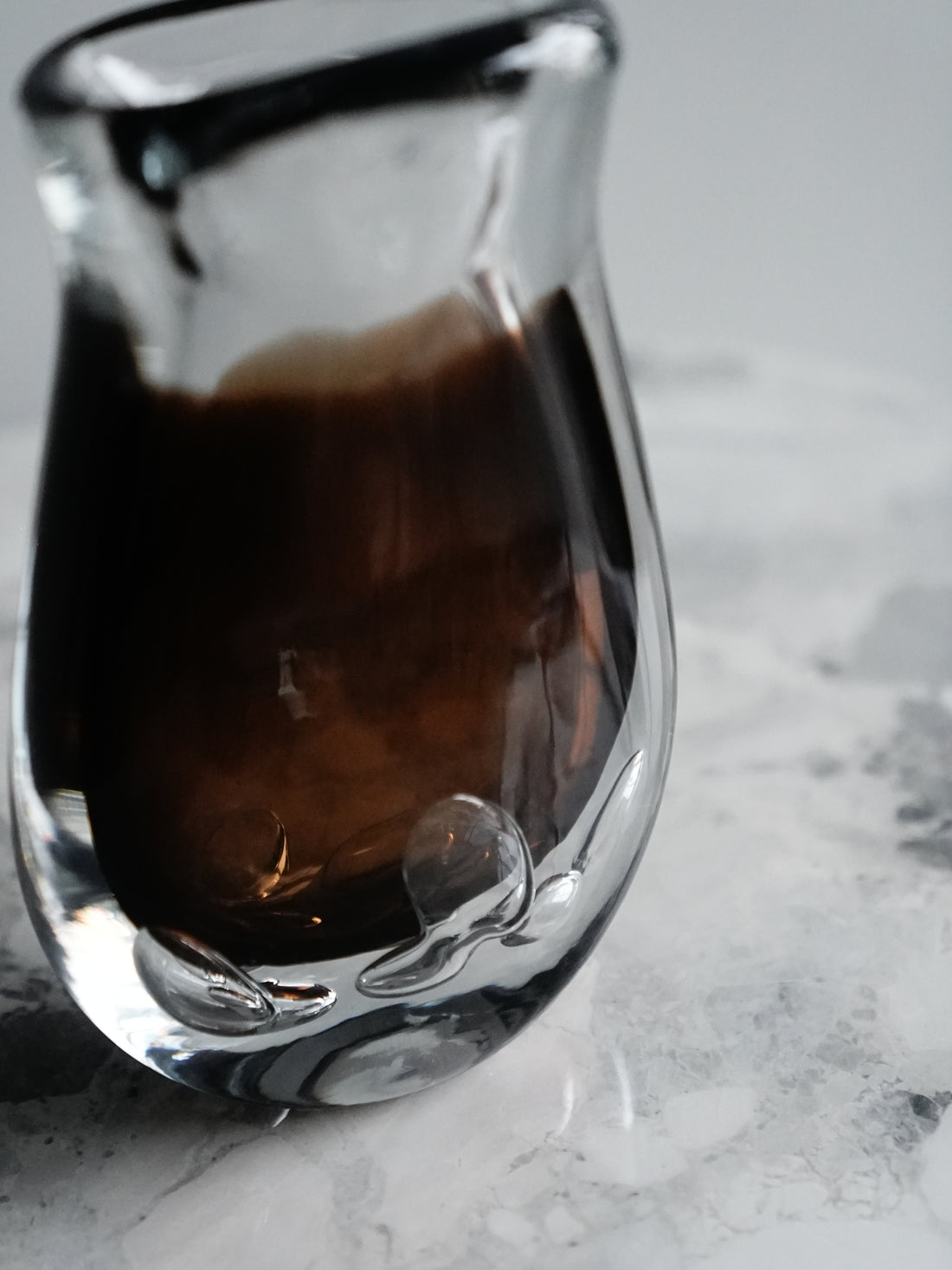 Brown glass vase
