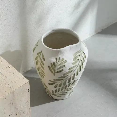 Green Leaf Vase