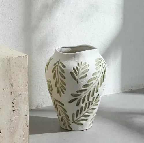 Green Leaf Vase
