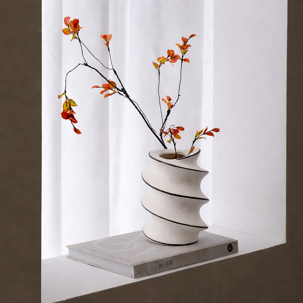 Hand Drawn Spiral Vase