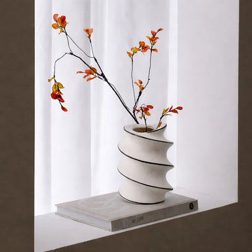 Hand Drawn Spiral Vase