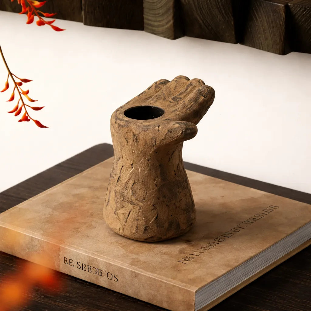 Palm Candle Holder