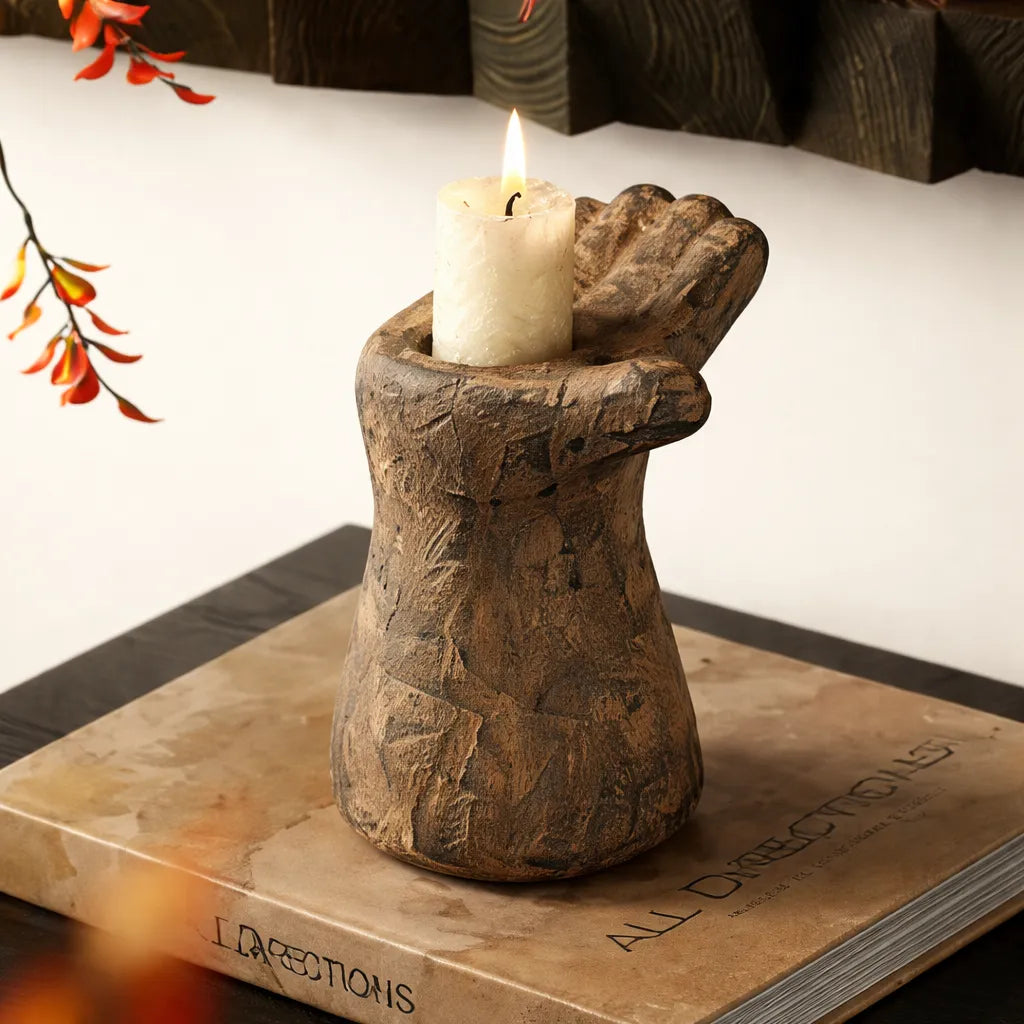 Palm Candle Holder