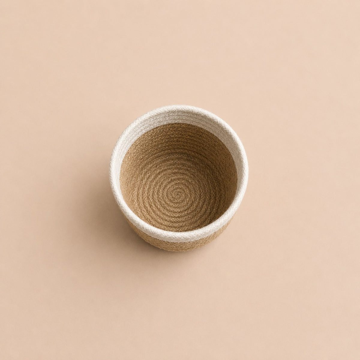 Two-Tone Woven Planter Basket