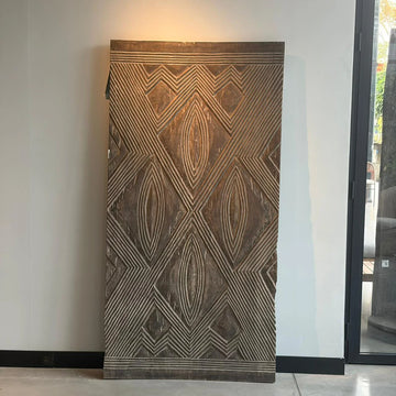 Hand-Carved Wooden Wall Panel