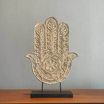 Hand-Carved Wooden Decor Sculpture
