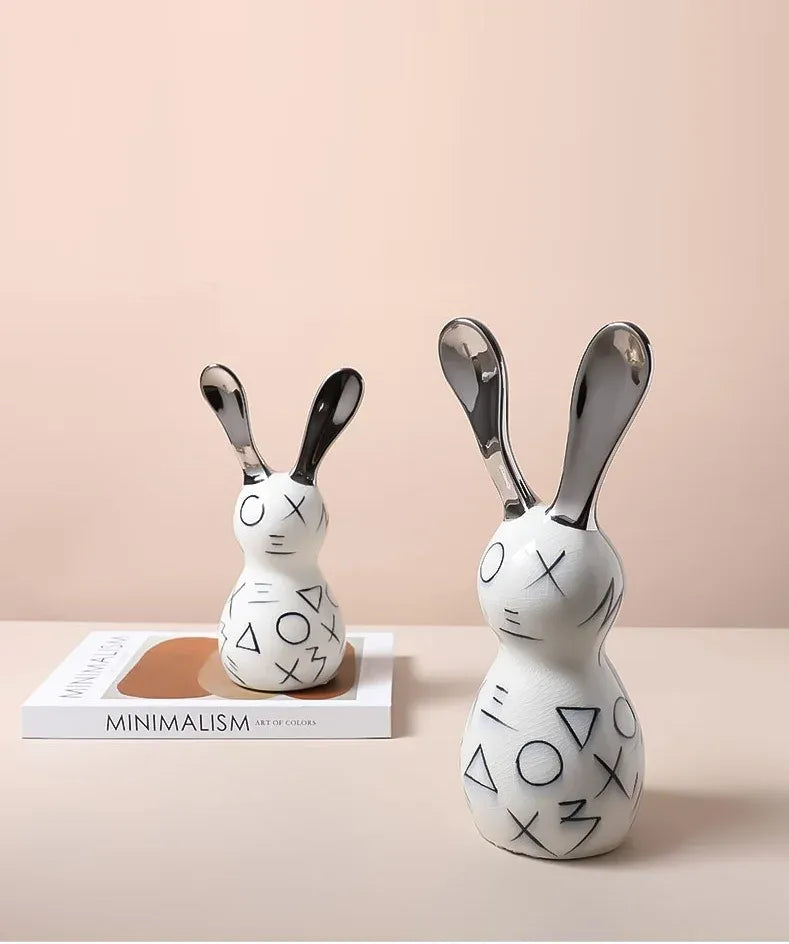 Geometric Rabbit Silver