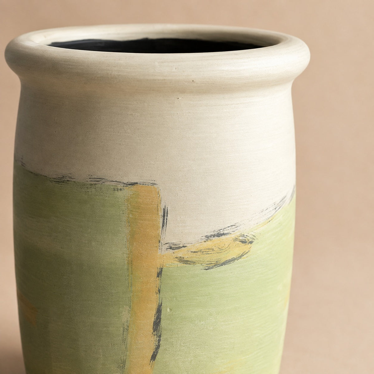 Verdant Brush Clay Pot