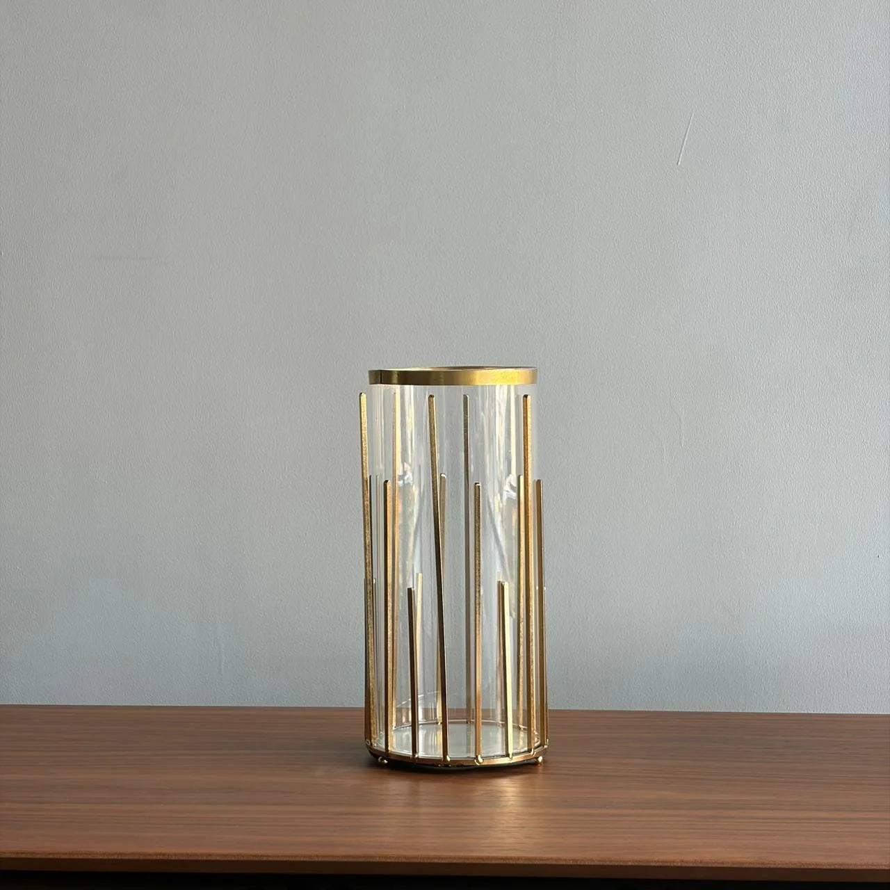Glass & Metal Vase