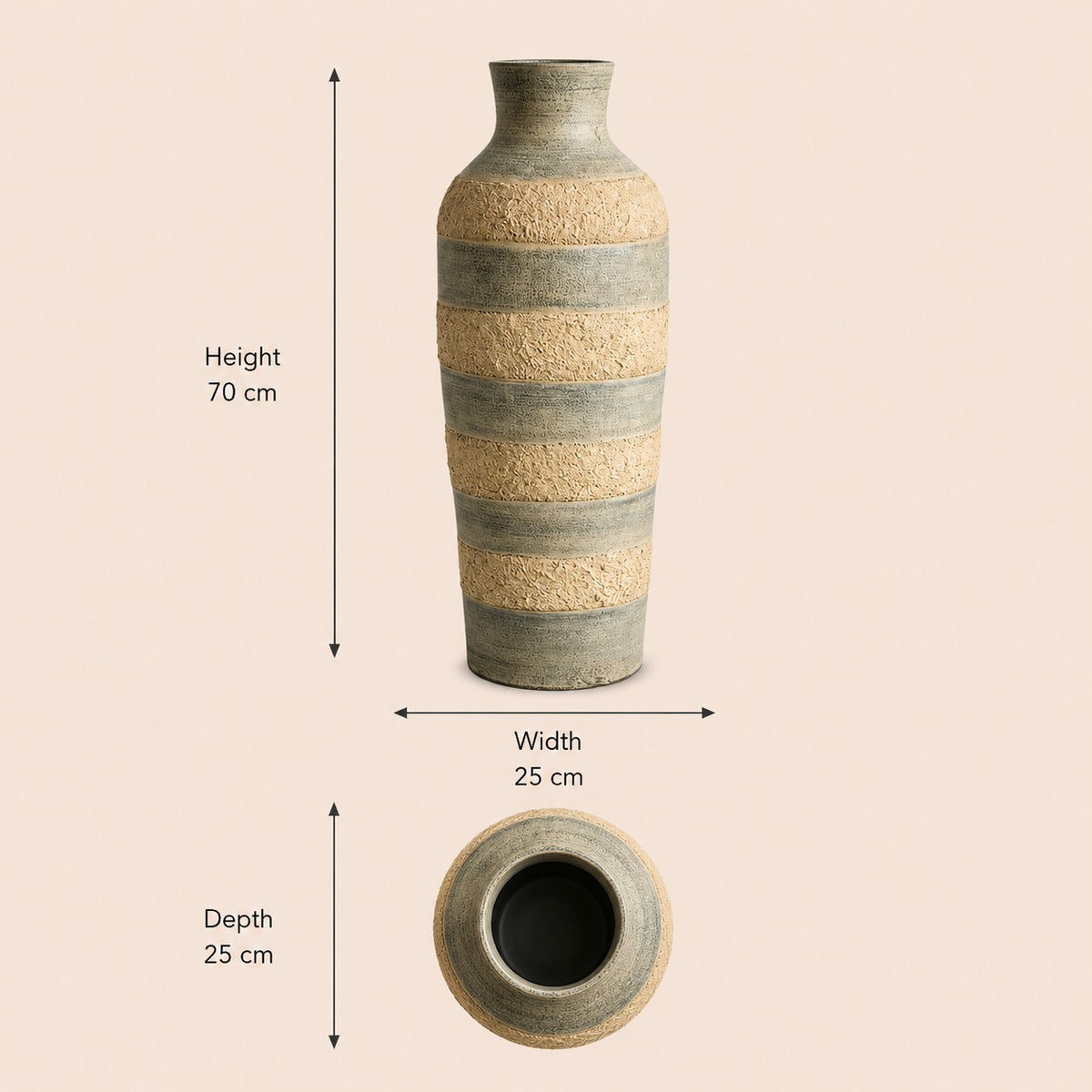 Tall Terracotta Vase
