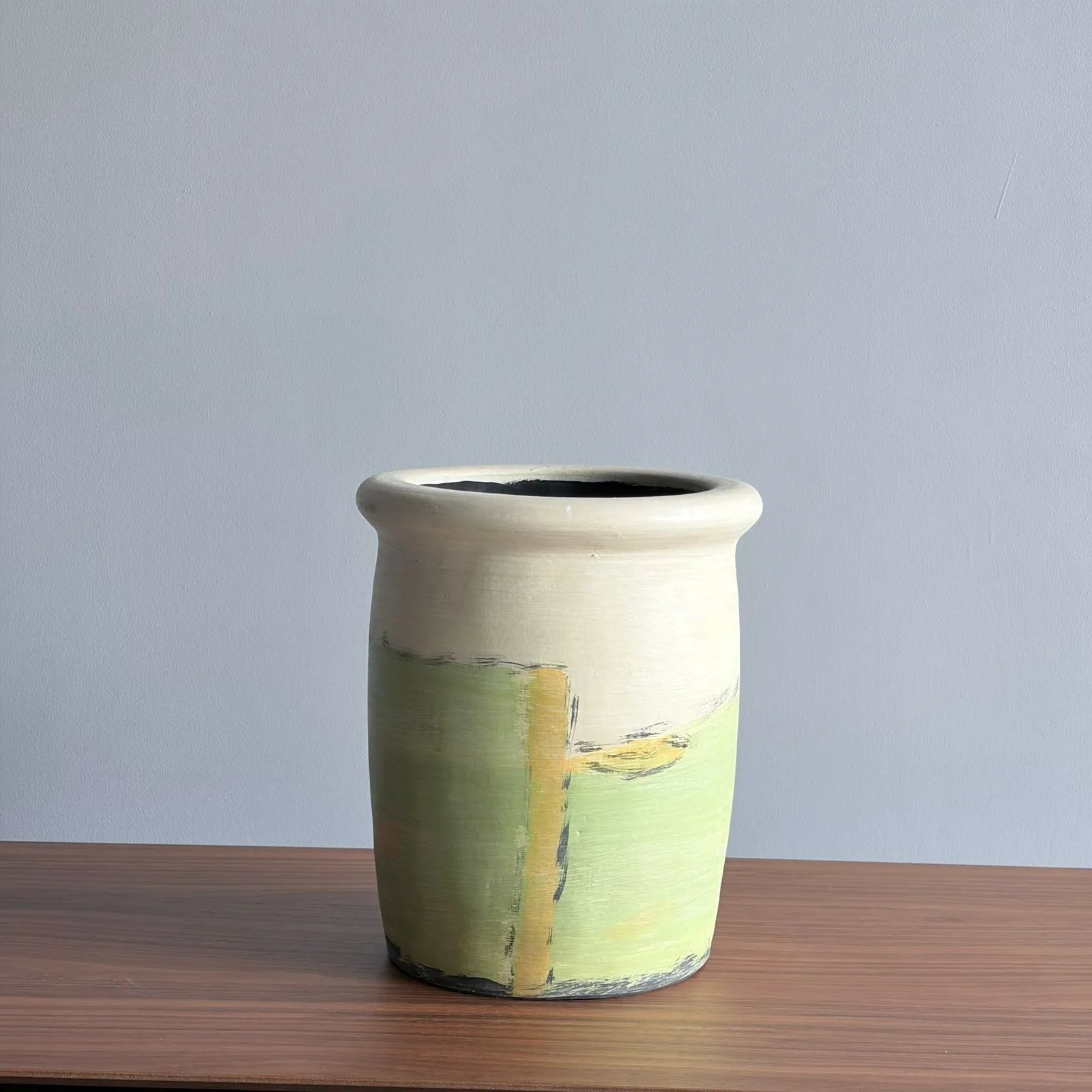 Verdant Brush Clay Pot