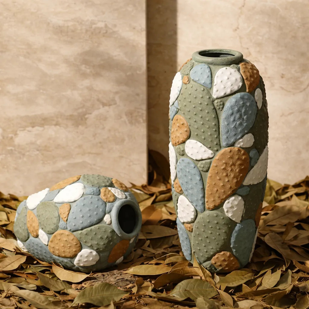 Colored Stone Vase