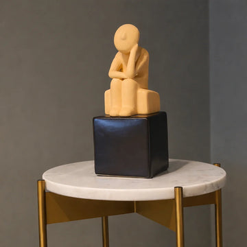 Thinking Man Ceramic Sculpture