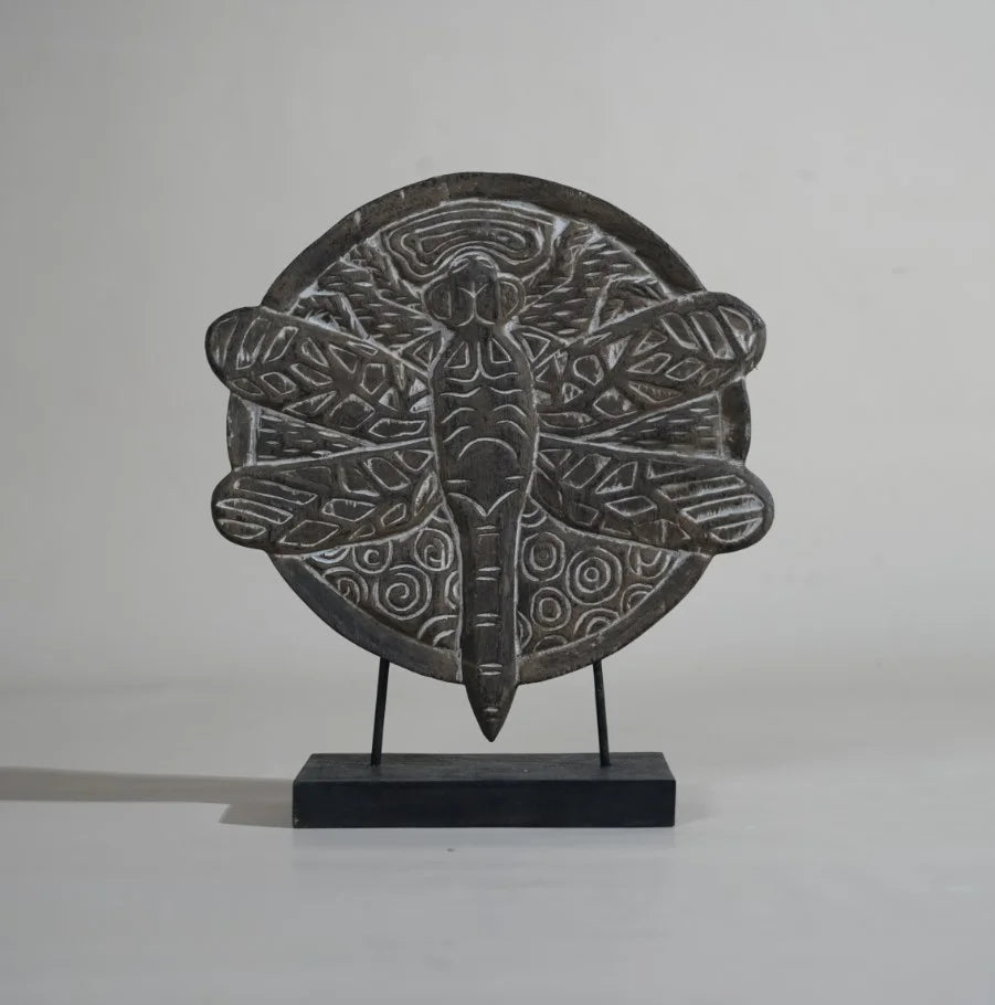 Wooden Dragonfly Sculpture