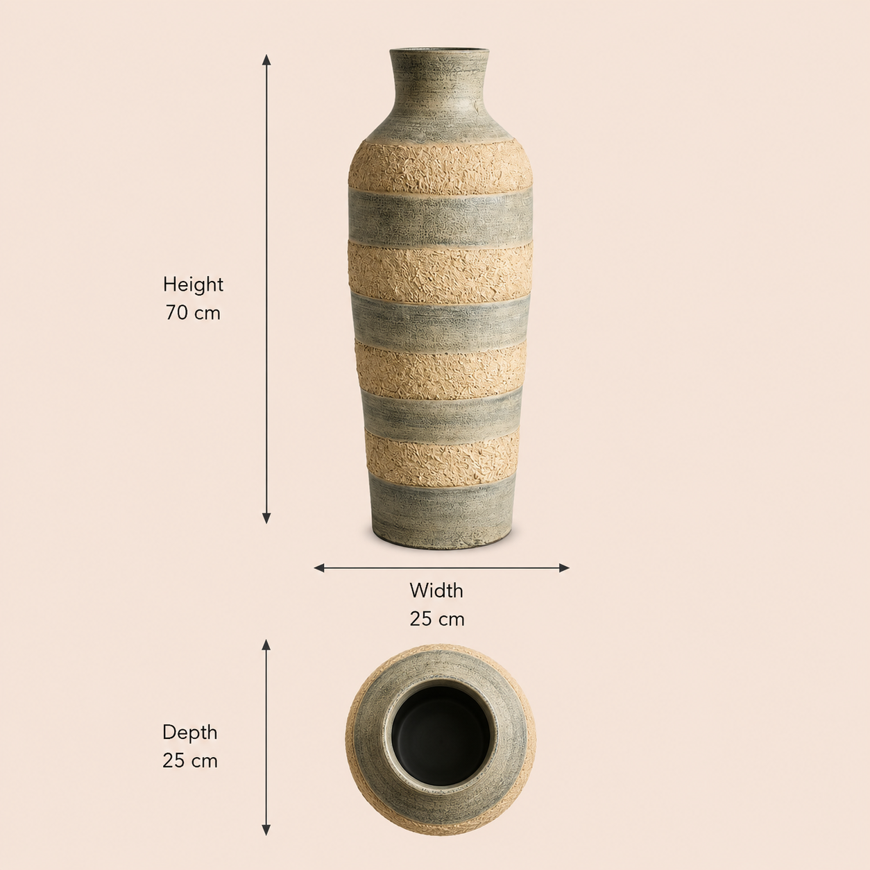 Tall Terracotta Vase