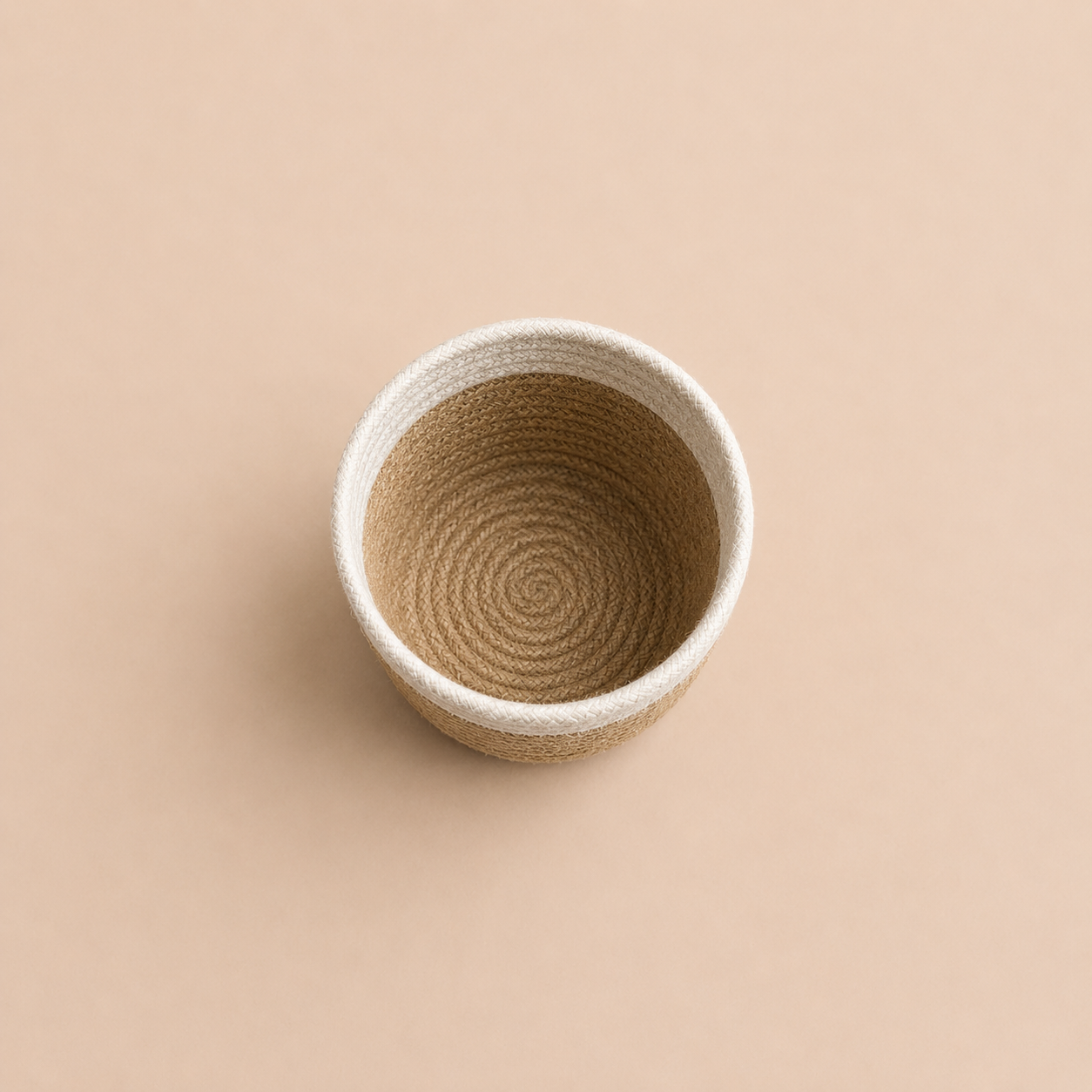 Two-Tone Woven Planter Basket