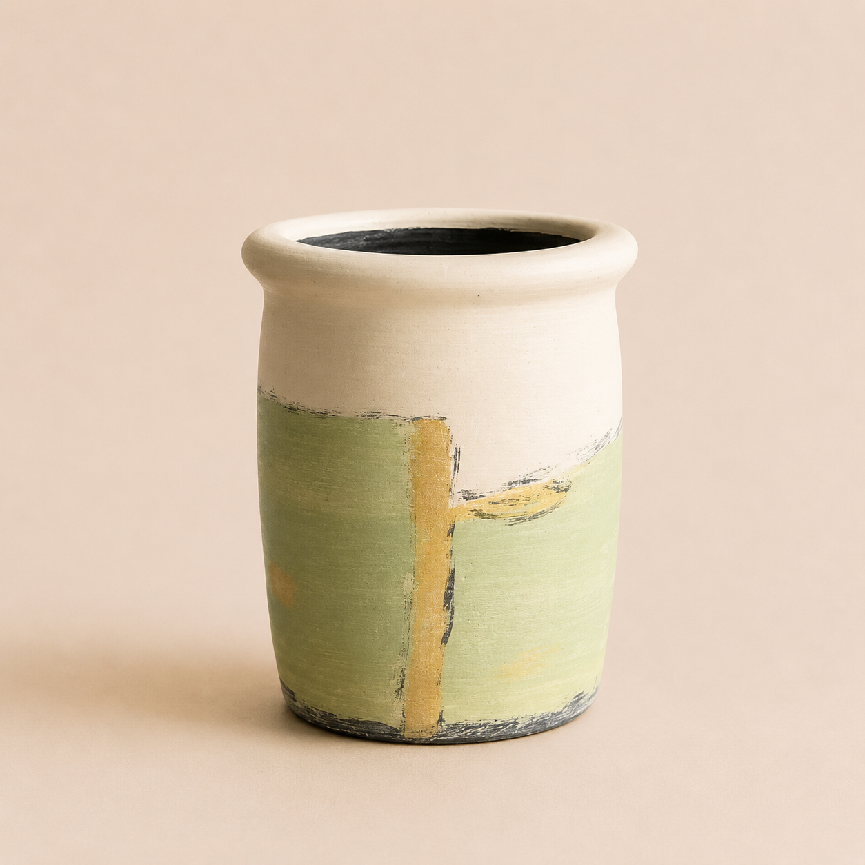 Verdant Brush Clay Pot