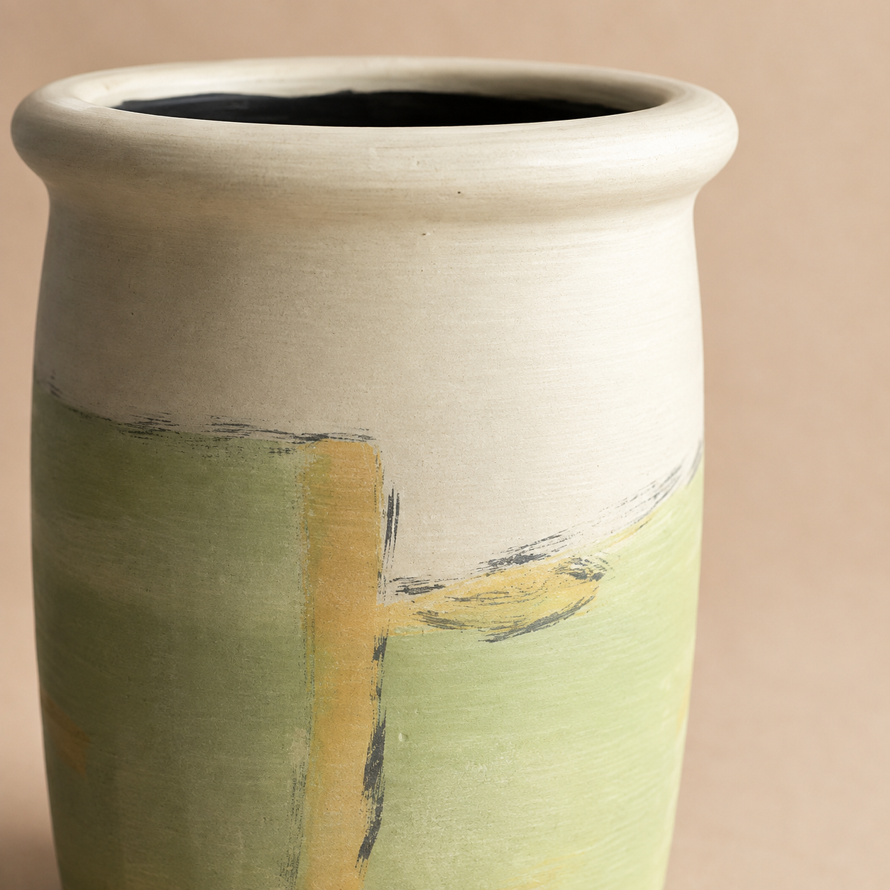 Verdant Brush Clay Pot