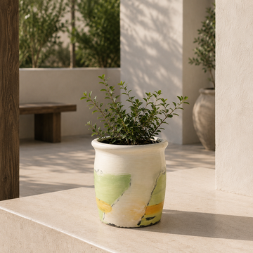 Verdant Brush Clay Pot – Small