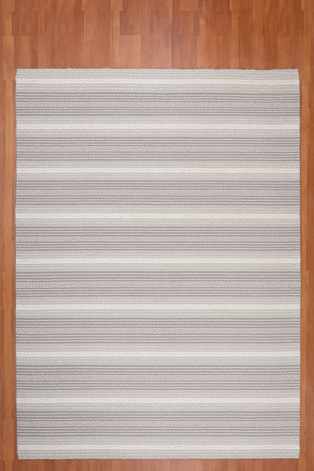 IVORY SILVER WOOL RUG