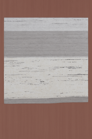 SAND SILVER WOOL RUG